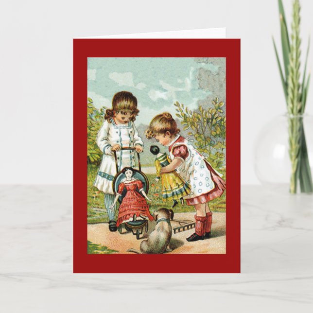 Cartão Brincando Com A Placa Dolls (Frente)