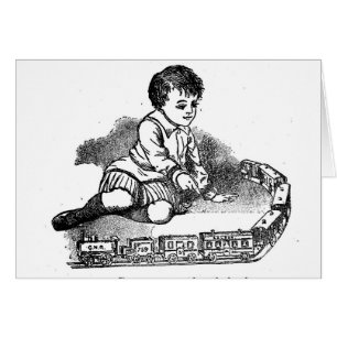 Cartão Brincando Com O Comboio