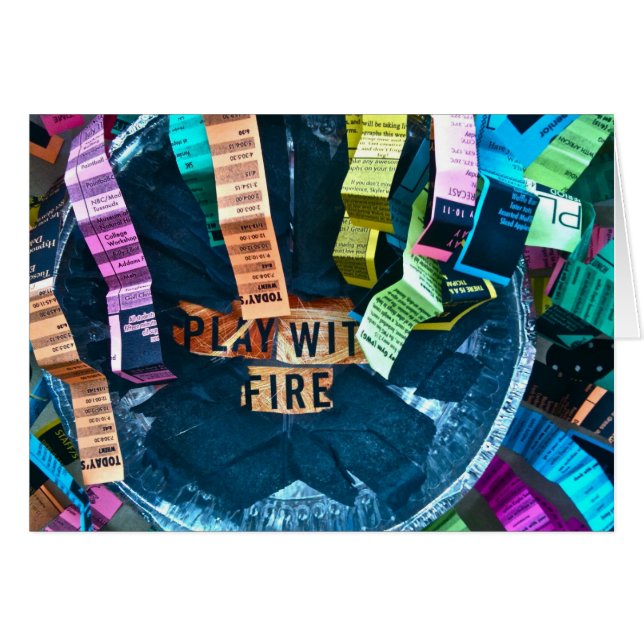 Cartão Brincar com fogo (Frente Horizontal)
