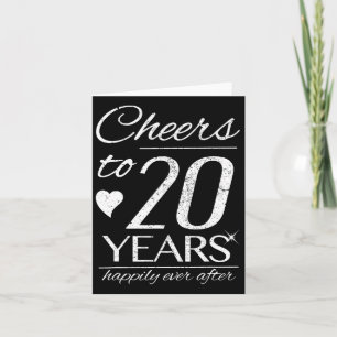 Cartão Brinde a 20 Anos Casais Casados Aniversário de 20 