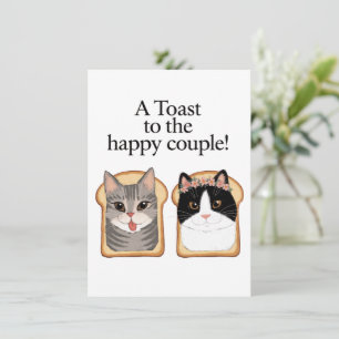 Cartão Brinde Ao Feliz Casal Engraçado Engajamento De Cas