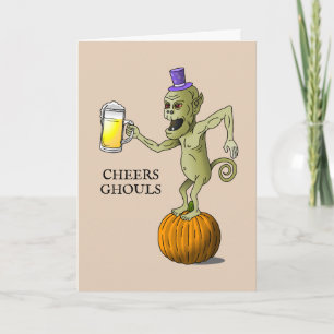 Cartão Brindes para os monstros do Halloween