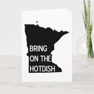 Cartão Bring on the Hotdish Funny Minnesota Greeting Card