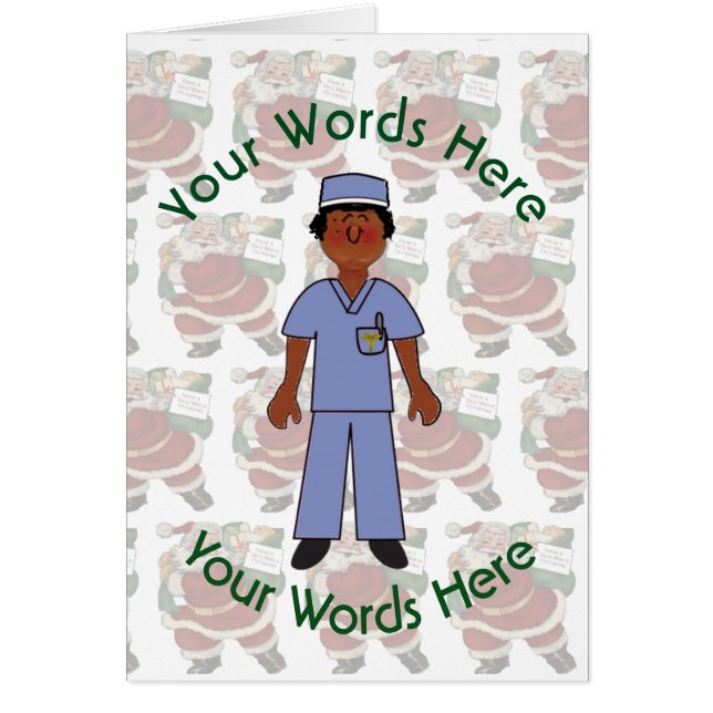 Cartão Brinquedo Black Female Doutor Natal Personalizado (Frente)