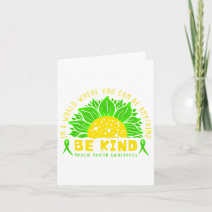 Cartão Brisa Verde Brisa Sunflower Mental Health Awarenes