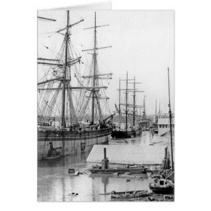 Cartão Brisbane: Eagle Street Wharf 1893