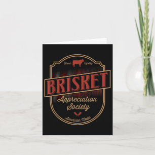 Cartão Brisket Appreciation Society Smoking Meat Vintage