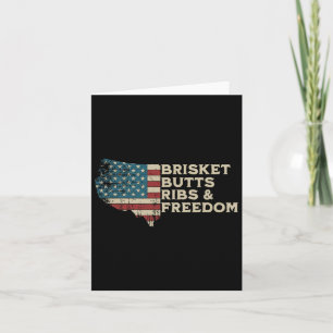 Cartão Brisket Bumbuns Ribes E Liberdade Vintage American