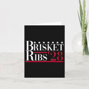 Cartão Brisket Ribs 2028 - Funny Churrasco Byrbecue Polít