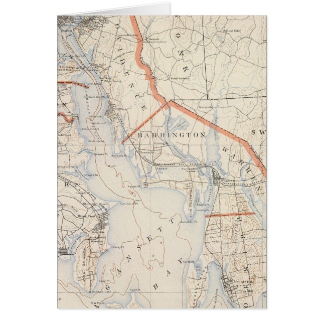 Cartão Bristol Country, Rhode Island (Frente)