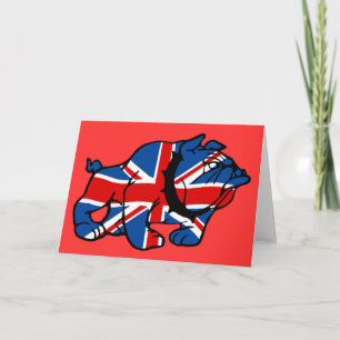 Cartão British Bulldog patriotic British