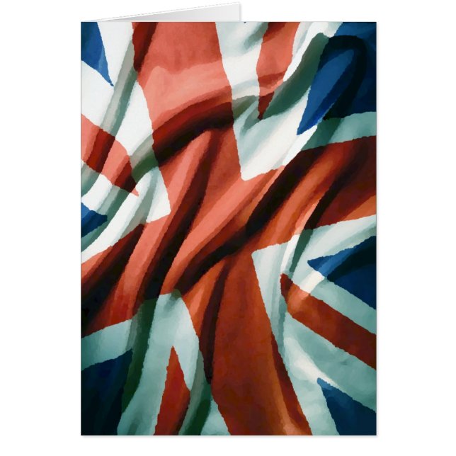 Cartão British Flag Pop Art (Frente)