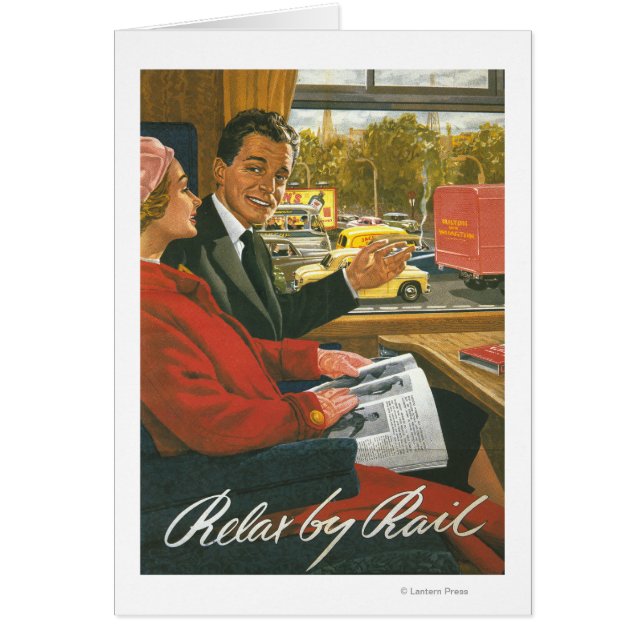 Cartão British Railways Relax by Rail Poster (Frente)