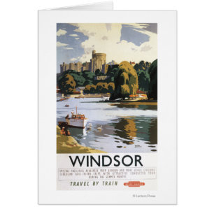 Cartão British Railways Windsor Castle Thames Poster