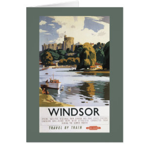 Cartão British Railways Windsor Castle Thames Poster