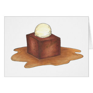 Cartão British Sticky Toffee Pudim Inglês Dessert Card