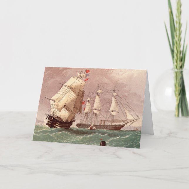 Cartão British warship HMS Warrior (Frente)