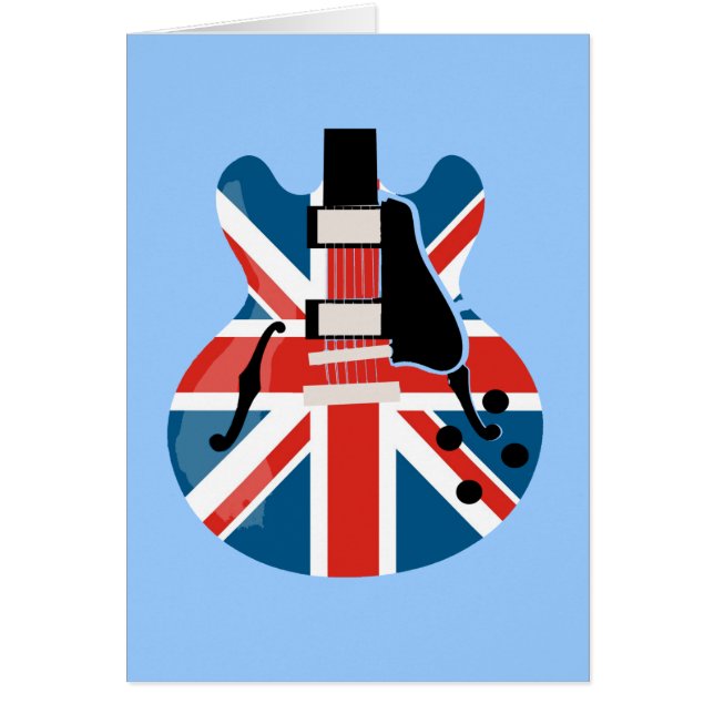 Cartão Britpop Guitar (Frente)
