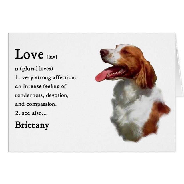 Cartão Brittany Spaniel Gifts (Frente Horizontal)
