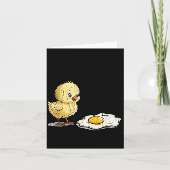 Cartão Bro Is That You, Funny Chick And Egg  (Frente)