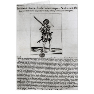 Cartão Broadsheet de Dublin, 1647