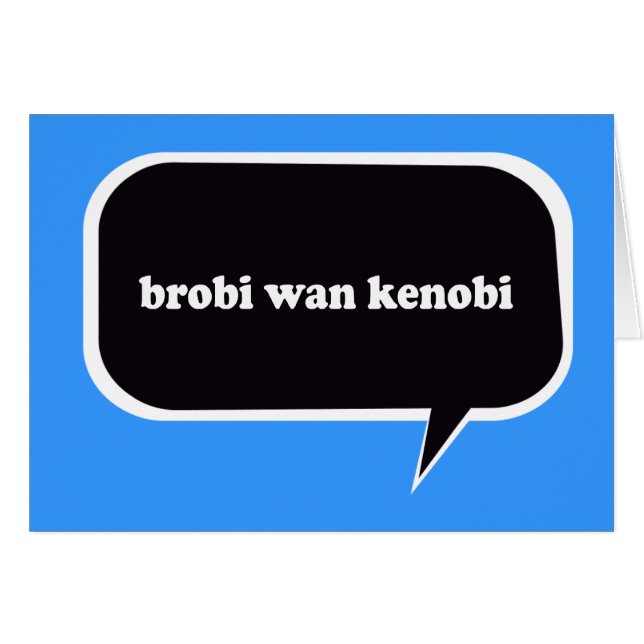CARTÃO BROBI WAN KENOBI (Frente Horizontal)