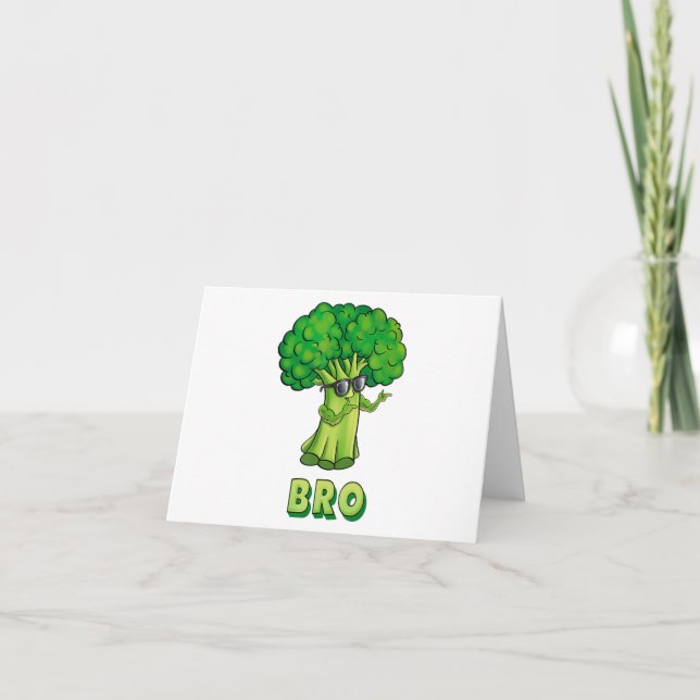 Cartão Broccoli é meu irmão Malhação Veggie Power Vegan B (Frente)