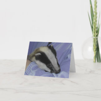 Cartão Brockwatch badger greetings card