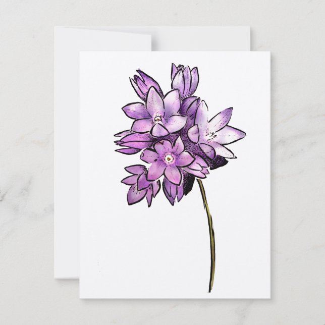 Cartão Brodiaea Flower (Frente)