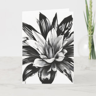 Cartão Bromélia - Flores aquarela