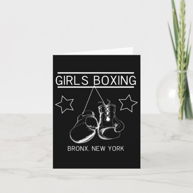 Cartão Bronx New York Girls Boxing (Frente)