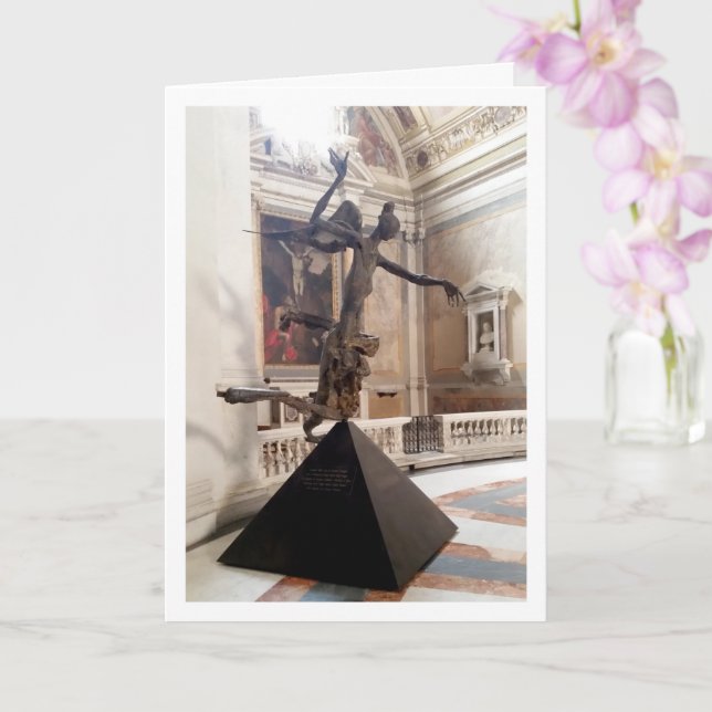 Cartão Bronze Angel Scultura, Roma, Itália (Orquídea)