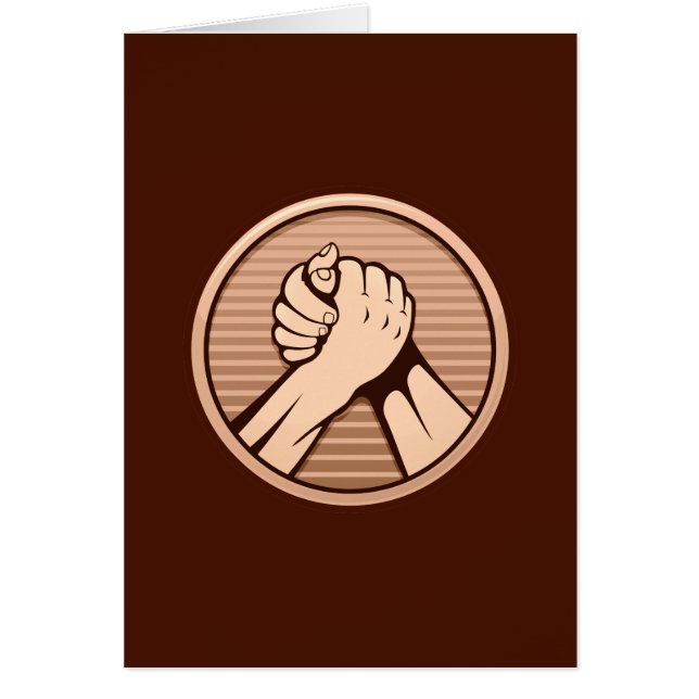 Cartão Bronze da luta do braço (Frente)