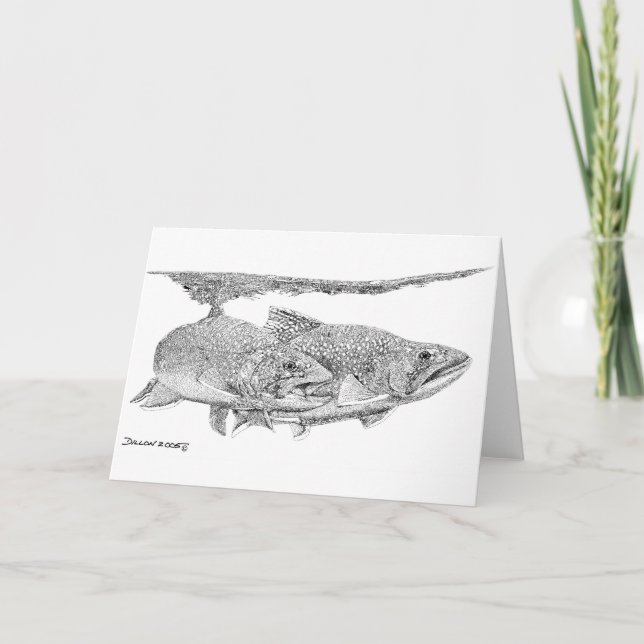 Cartão Brook Trout (Frente)
