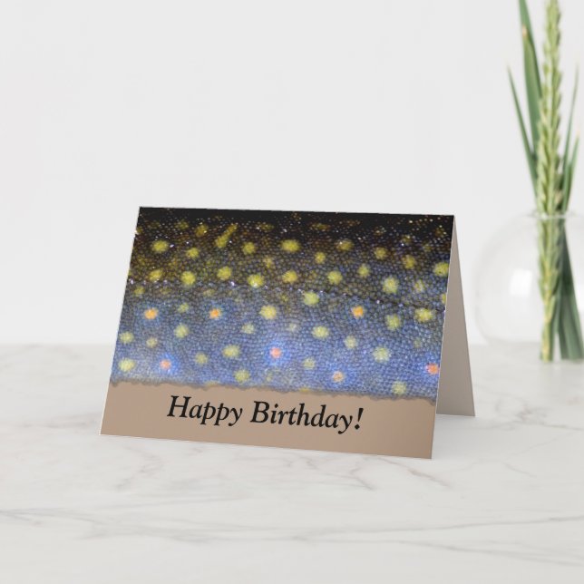 Cartão Brook Trout Birthday Card (Frente)