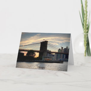 Cartão Brooklyn Bridge at Sunset
