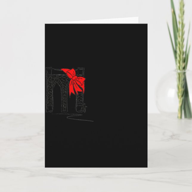 Cartão Brooklyn Bridge New York City Nyc Christmas T Shir (Frente)