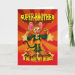 Cartão Brother Birthday Card - Super Brother Mouse Card -<br><div class="desc">Brother Birthday Card - Super Brother Mouse Card - Super Mouse</div>
