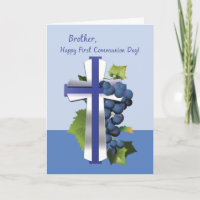 Brother First Holy Communion, Blue and Silver Cros