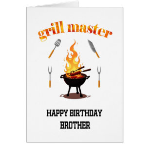 Cartão Brother Grill Master Birthday