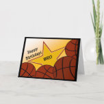 Cartão Brother - Happy Birthday Basketball Loving Bro!<br><div class="desc">Fun card to wish your basketball loving brother a happy birthday. Add a picture of your brother wearing his favorite basketball team's gear to the inside of the card for an extra special touch.</div>
