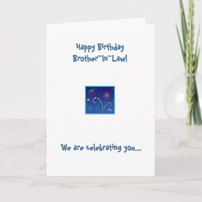 Cartão Brother In Law Birthday Card (Frente)