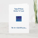 Cartão Brother In Law Birthday Card<br><div class="desc">Brother-In-Law greeting card,  fireworks.</div>