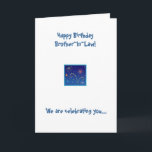 Cartão Brother In Law Birthday Card<br><div class="desc">Brother-In-Law greeting card,  fireworks.</div>