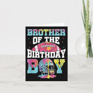 Cartão Brother Of The Birthday Boy Game Dripe De Futebol