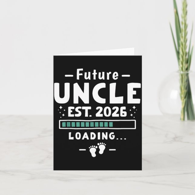 Cartão Brother To Uncle Pregnancy Announcement - Future U (Frente)