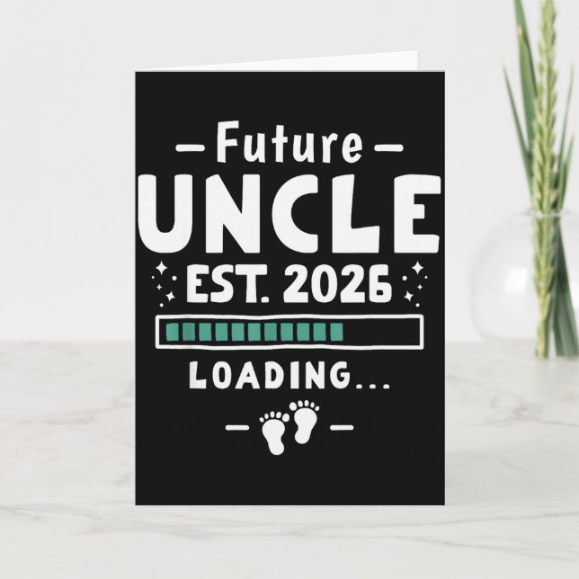 Cartão Brother To Uncle Pregnancy Announcement - Future U (Frente)