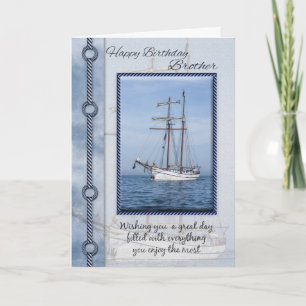 Cartão Brother Yacht Birthday Greeting