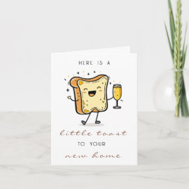 Cartão Brown Aqui vai um brinde à sua nova casa