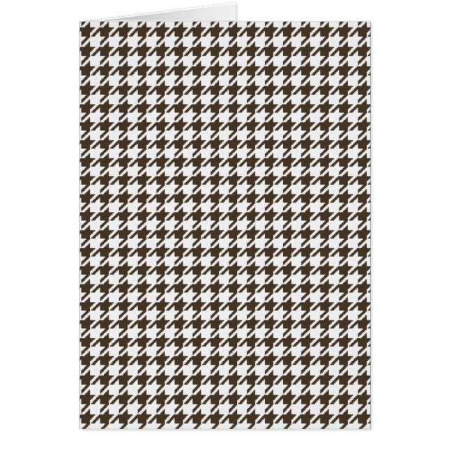 Cartão Brown Combination Houndstooth por Shirley Taylor (Frente)